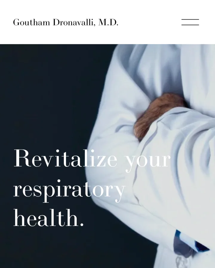 Previous Dr. Goutham Dronavalli, MD website before the FrontDoor Health redesign